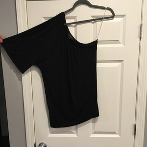 Black one shoulder top